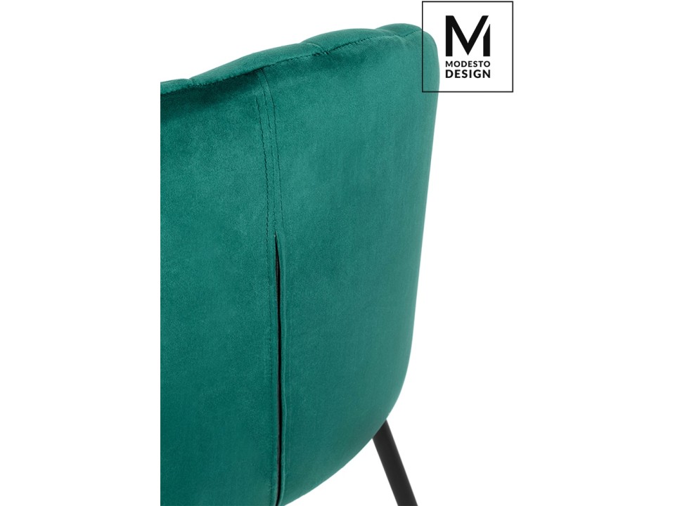 MODESTO krzesło RANGO zielone - welur, metal - Modesto Design
